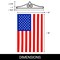 G128 Combo Pack Garden Flag Hanger 14IN & Garden Flag USA 12x18IN Printed 150D Polyester